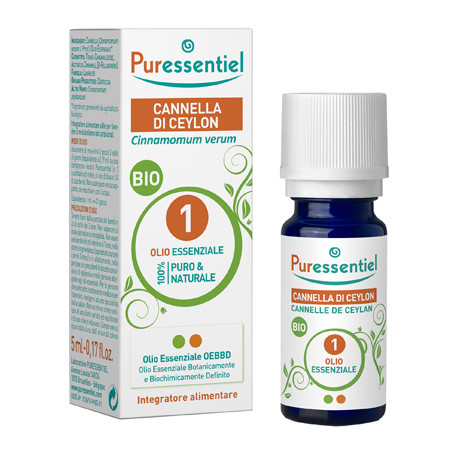 PURESSENTIEL CANNELLA CEYLON OLIO ESSENZIALE BIO 5 ML