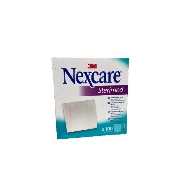 GARZA COMPRESSA NEXCARE STERIMED IN COTONE 20 FILI 18X40CM MULTILINGUAL 12 PEZZI