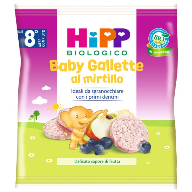 HIPP BABY GALLETTE DI RISO AL MIRTILLO 30 G