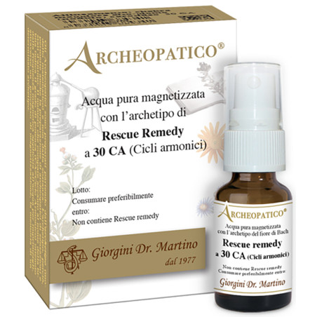 ARCHEOPATICO ACQUA PURA MAGNETIZZATA CON ARCHETIPO RESCUE REMEDY A 30 CICLI ARMONICI 10 ML