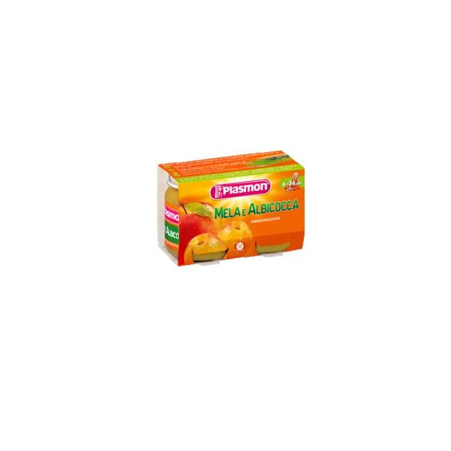 PLASMON OMOGENEIZZATO MELA ALBICOCCA 2 X 104 G