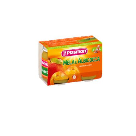 PLASMON OMOGENEIZZATO MELA ALBICOCCA 2 X 104 G