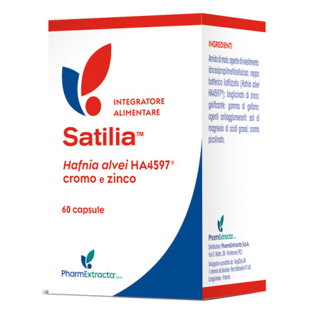 Confezione da 60 capsule di Satilia integratore da abbinare alle diete dimagranti