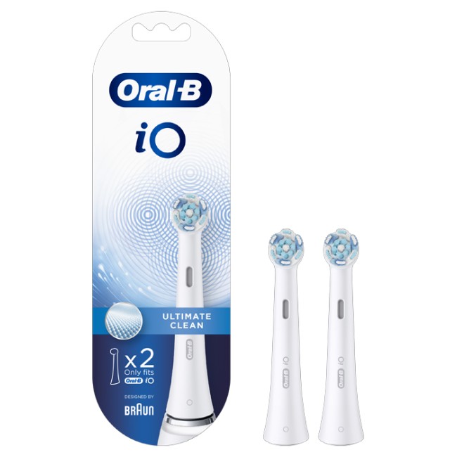 ORALB POWER REFILL IO ULTIMATE CLEAN WHITE 2 PEZZI