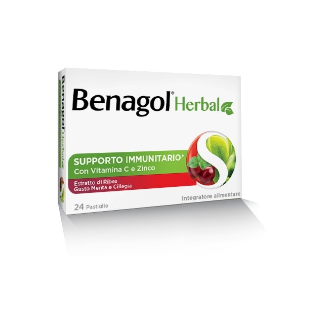 BENAGOL HERBAL MENTA E CILIEGIA 24 PASTIGLIE