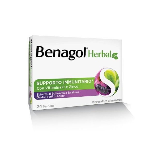 BENAGOL HERBAL FRUTTI DI BOSCO 24 PASTIGLIE