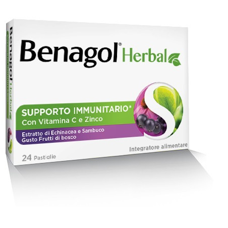 BENAGOL HERBAL FRUTTI DI BOSCO 24 PASTIGLIE