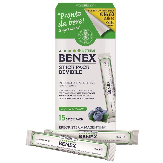 BENEX BEVIBILE 15 STICK DA 12 ML TAGLIO PREZZO