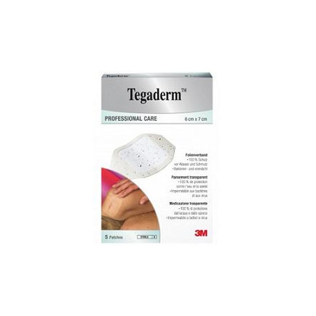 TEGADERM MEDICAZIONE IMPERMEABILE TRASPARENTE 5 PEZZI 6X7 CM