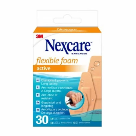 CEROTTO PREPARATO NEXCARE ACTIVE 360 GRADI N1030ASD04 ASSORTITI 3 MISURE 6 CEROTTI 23X28MM + 14 CEROTTI 22X57MM + 10 CEROTTI 28X