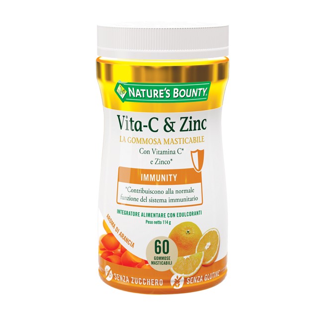 NATURE'S BOUNTY VITA-C&ZINC 60 GOMMOSE