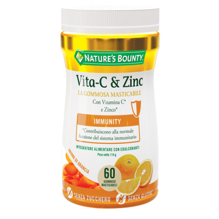 NATURE'S BOUNTY VITA-C&ZINC 60 GOMMOSE