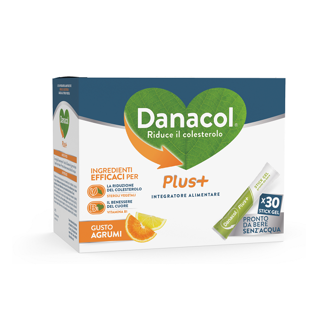 Confezione da 30 bustine liquide di Danacol Plus+ Integratore per ridurre il colesterolo