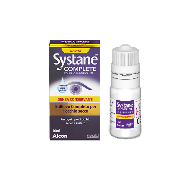 Confezione da 10 Ml di Systane Complete collirio idratante senza conservanti per occhio secco