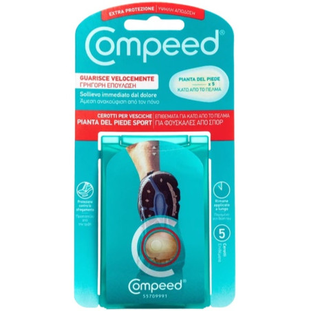 COMPEED CEROTTI PER VESCICHE PIANTA PIEDE SPORT 5 PEZZI