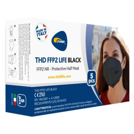 THD FFP2 LIFE BLACK 5 PEZZI