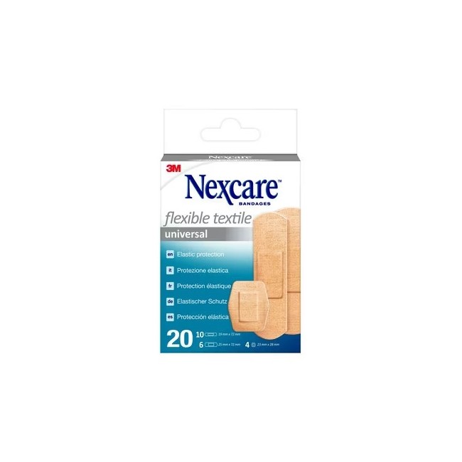 CEROTTO PREPARATO NEXCARE TEXTILE N0420AS ASSORTITI 3 MISURE 10 CEROTTI 19X72MM + 6 CEROTTI 25X72MM + 4 CEROTTI 22,5MM