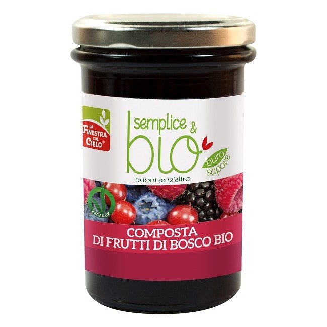 COMPOSTA DI FRUTTI DI BOSCO CON POLPA DI MELA BIO 320 G