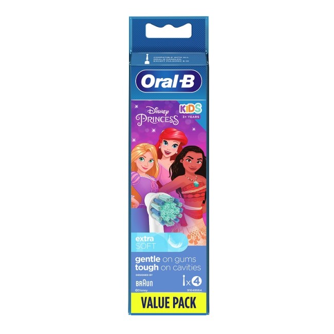 ORALB KIDS PRINCESS TESTINE SPAZZOLINO ELETTRICO 4 PEZZI