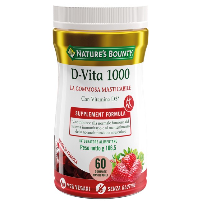 NATURE'S BOUNTY D VITA 1000 60 GOMMOSE MASTICABILI