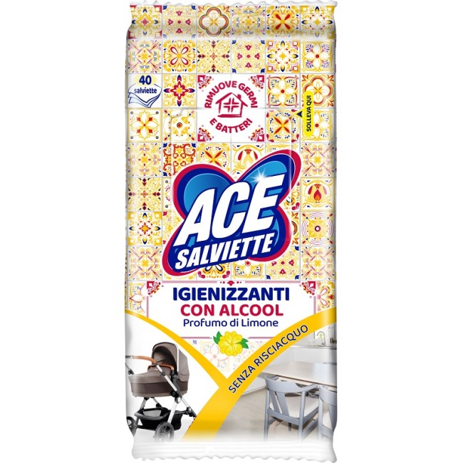 ACE SALVIETTE IGIENIZZANTI SGRASSANTI 40 PEZZI