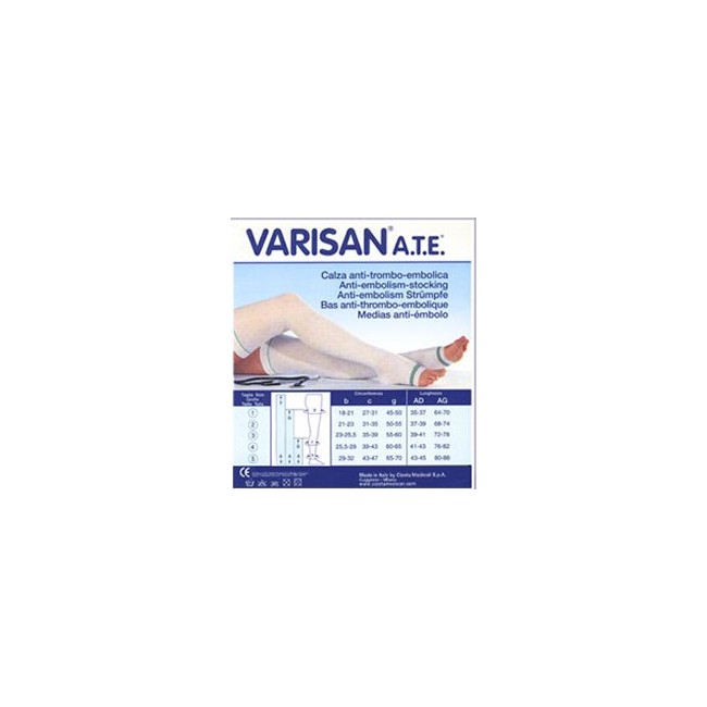 VARISAN ATE 18MMHG CALZA AUTOREGGENTE AG PA BIANCO 1