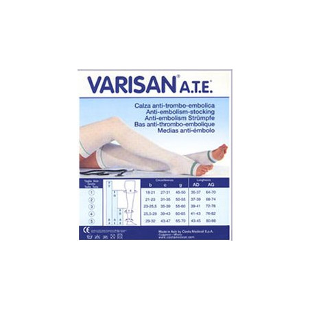 VARISAN ATE 18MMHG CALZA AUTOREGGENTE AG PA BIANCO 1