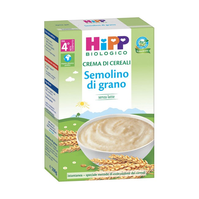 HIPP BIO CREMA CEREALI SEMOLINO DI GRANO 200 G