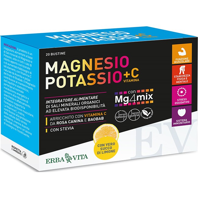 MAGNESIO E POTASSIO +VIT C LIMONE 20 BUSTINE