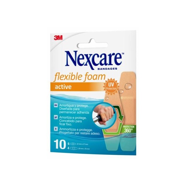 CEROTTO PREPARATO 3M NEXCARE ACTIVE 360 GRADI N1010ASDX02 ASSORTITI 2 MISURE 6 CEROTTI 22X57MM + 4 CEROTTI 28X76MM