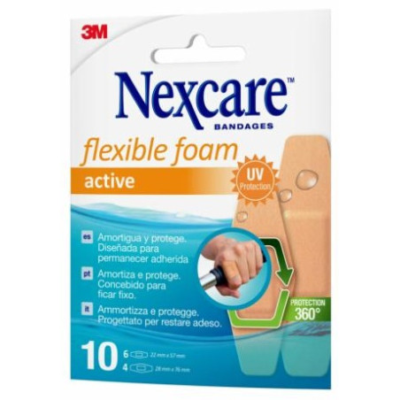 CEROTTO PREPARATO 3M NEXCARE ACTIVE 360 GRADI N1010ASDX02 ASSORTITI 2 MISURE 6 CEROTTI 22X57MM + 4 CEROTTI 28X76MM