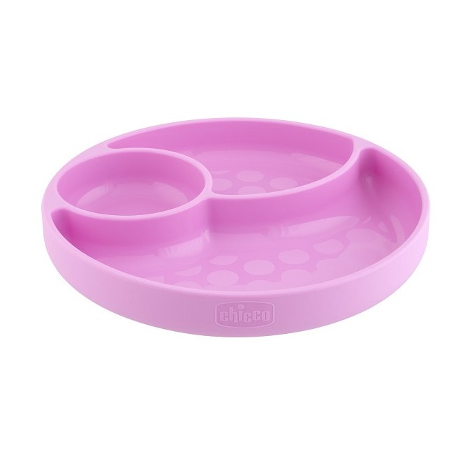 CHICCO PIATTO SILICONE VENTOSA ROSA