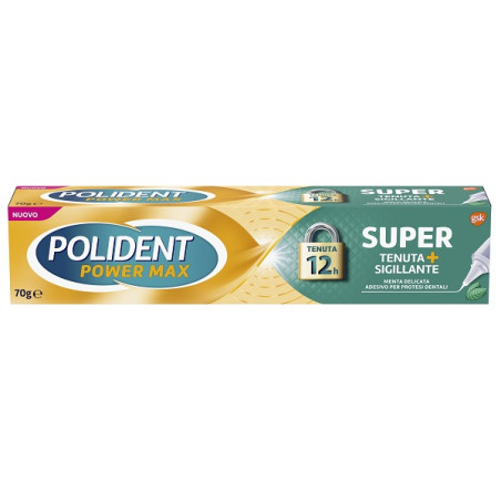 POLIDENT SUPER TENUTA+SIGILLANTE MENTA DELICATA ADESIVO PROTESI DENTALE 70 G