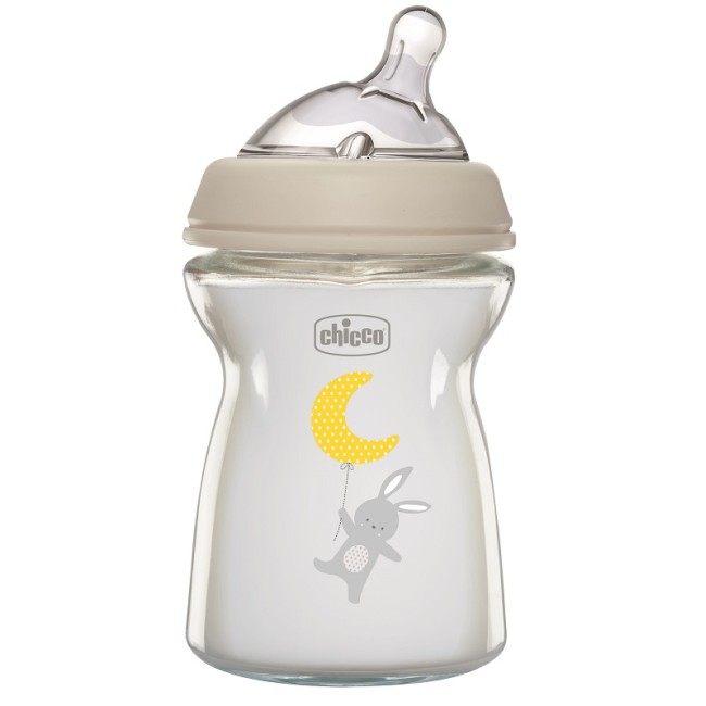 CHICCO BIBERON NAT FEEL VETRO 0M+ 250 ML