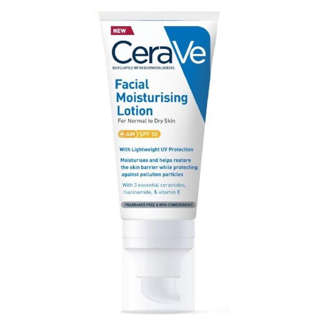 Confezione da 52 Ml Di Cerave Crema Idratante Per il Viso protezione 50