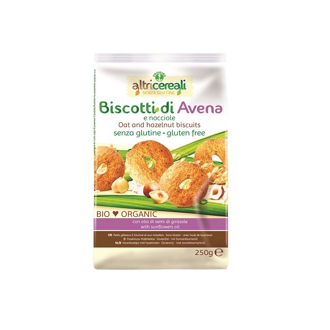 ALTRICEREALI BISCOTTI ALL'AVENA/NOCCIOLE BIO 250 G