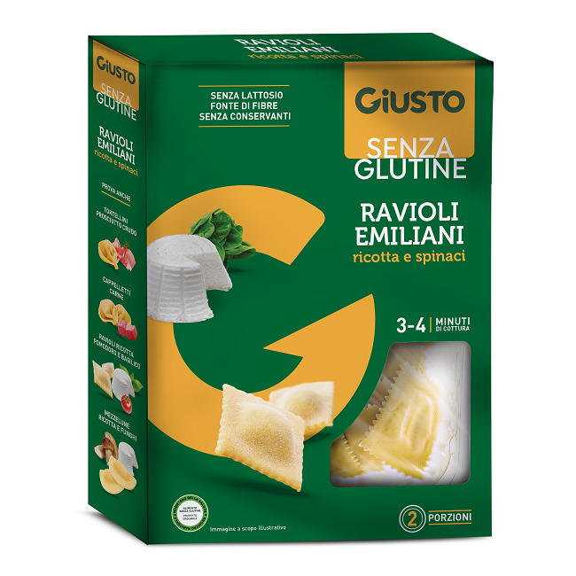 GIUSTO SENZA GLUTINE RAVIOLI RICOTTA E SPINACI 250 G