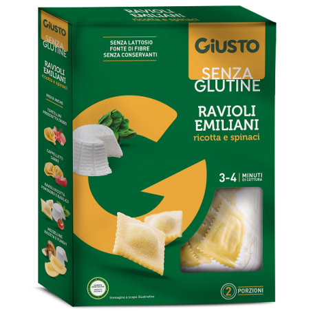 GIUSTO SENZA GLUTINE RAVIOLI RICOTTA E SPINACI 250 G