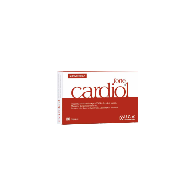 Confezione da 30 capsule di Cardiol Forte integratore per il colesterolo ed il benessere del cuore