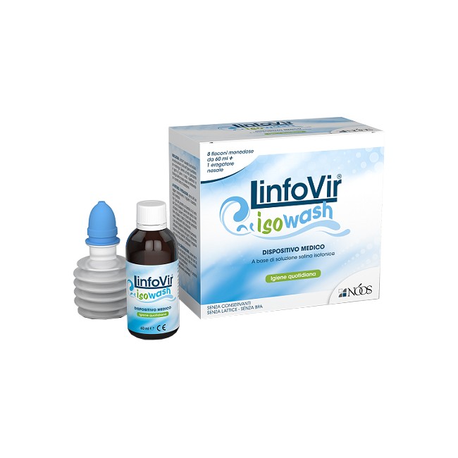 SOLUZIONE SALINA ISOTONICA LINFOVIR ISOWASH 8 FLACONI DA 60 ML