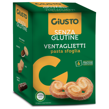 GIUSTO SENZA GLUTINE VENTAGLIETTI 6 PEZZI DA 25 G