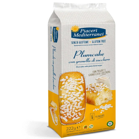 PIACERI MEDITERRANEI PLUMCAKE GRANELLA ZUCCHERO 6 PEZZI 37 G