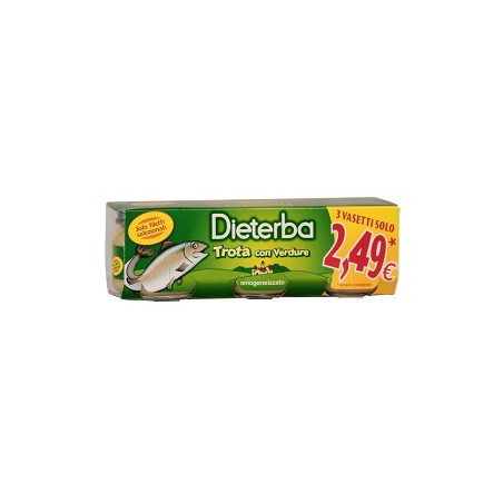 DIETERBA OMOGENEIZZATO TROTA 3 PEZZI 80 G