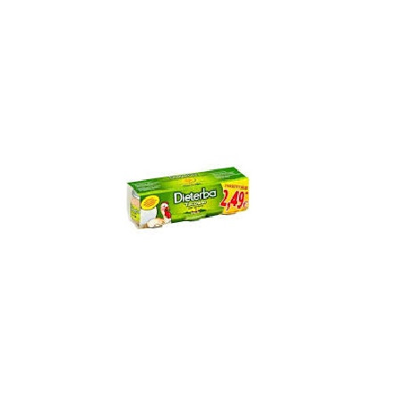 DIETERBA OMOGENEIZZATO TACCHINO 3 PEZZI 80 G