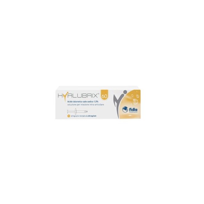 SIRINGA INTRA-ARTICOLARE HYALUBRIX 60 ACIDO IALURONICO 1,5% 60 MG 4 ML NO ETO