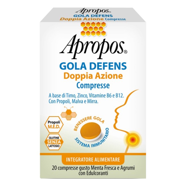 APROPOS GOLA DEFENS DOPPIA AZIONE 20 COMPRESSE