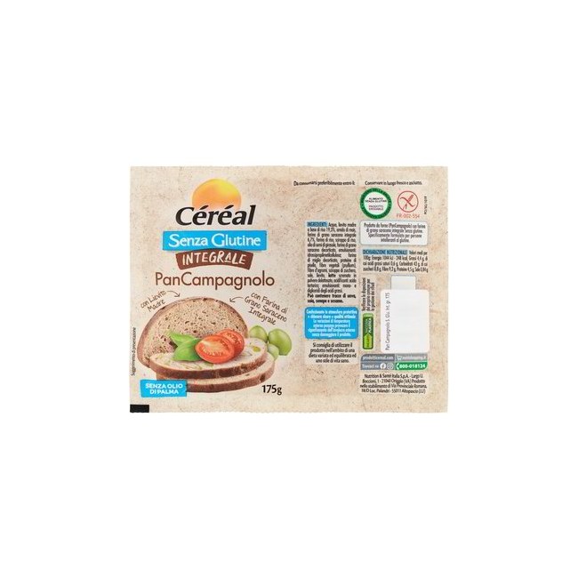 CEREAL SENZA GLUTINE INTEGRALE PAN CAMPAGNOLO 175 G