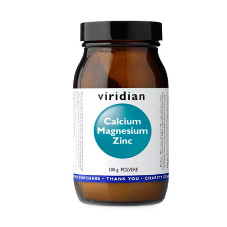 VIRIDIAN CALCIUM MAGNESIUM ZINC 100G POLVERE VIRIDIAN CALCIO MAGNESIO ZINCO