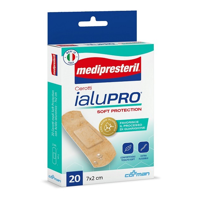 MEDIPRESTERIL CEROTTI IALUPRO SOFT PROTECTION MEDI 7X2CM 20 PEZZI