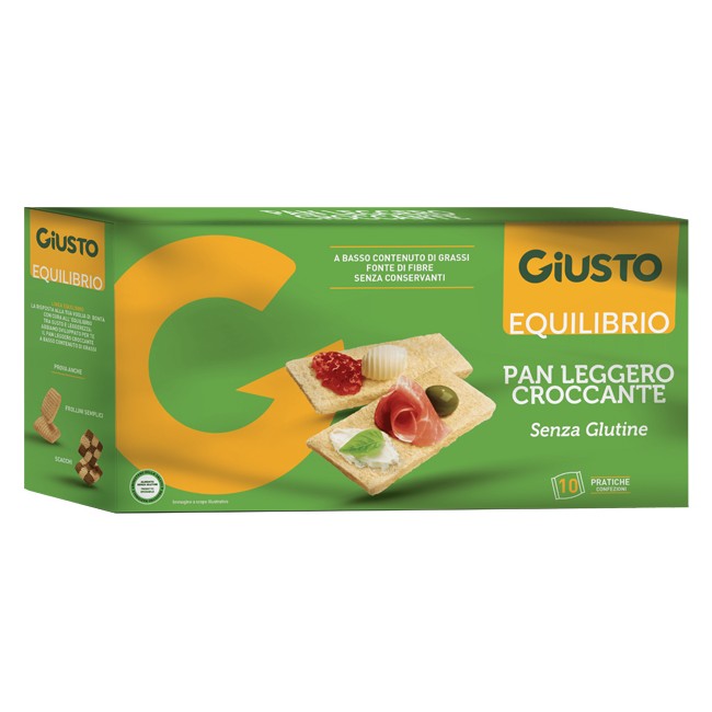 GIUSTO EQUILIBRIO SENZA GLUTINE PAN LEGGERO CROCCANTE 250 G